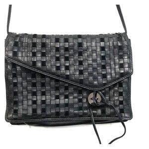 Vintage black leather Bottega Veneta purse